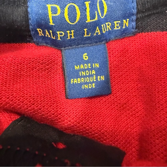 Ralph Lauren Boys 2 PCS SET Rowing Club Henley Shirt & Navy Pullover Hoodie Sz 6 - Picture 8 of 16